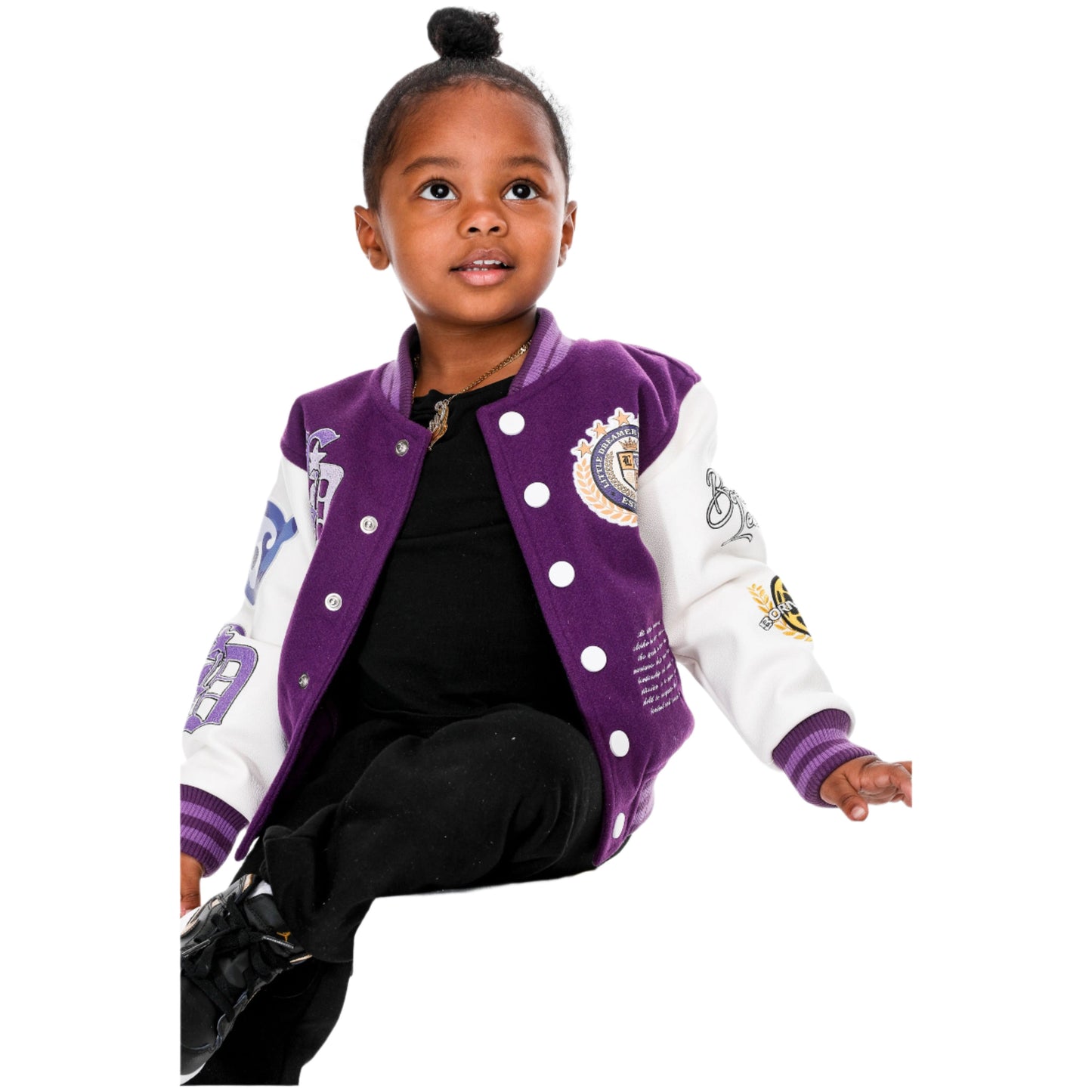 Born Leader Varsity Jacket - Empowerment Purple