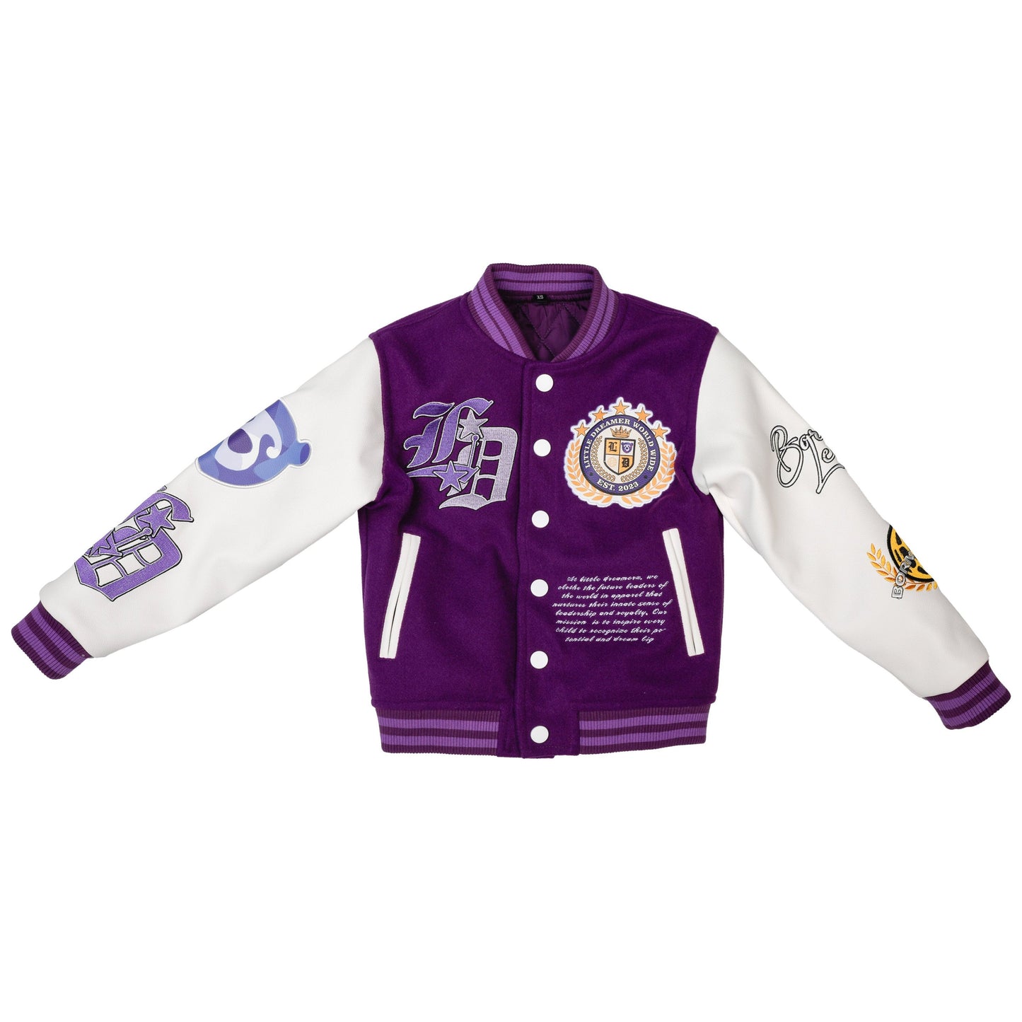 Born Leader Varsity Jacket - Empowerment Purple