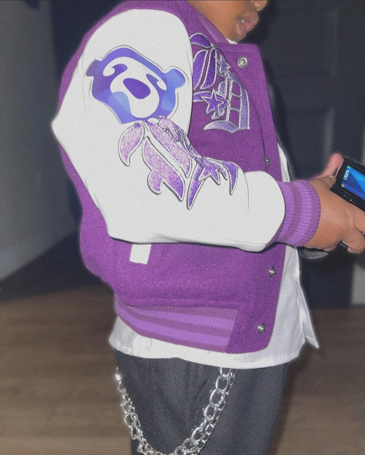 Born Leader Varsity Jacket - Empowerment Purple