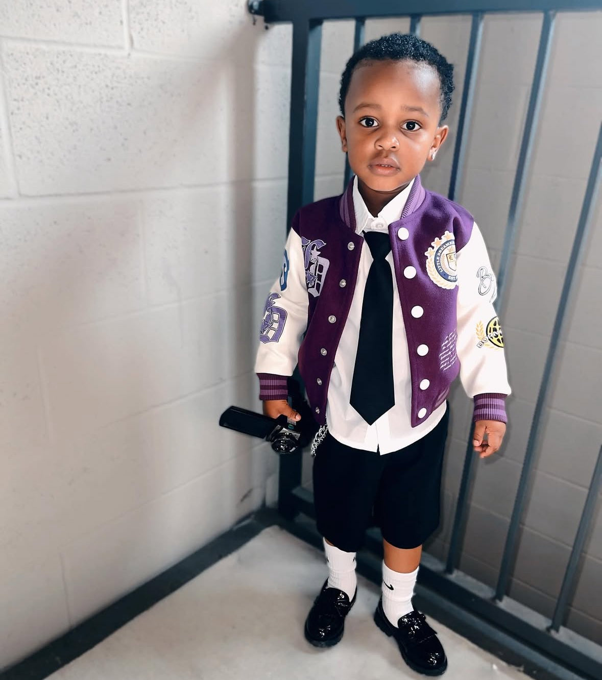 Born Leader Varsity Jacket - Empowerment Purple