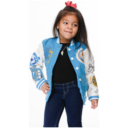 Born Leader Varsity Jacket - Regal Blue