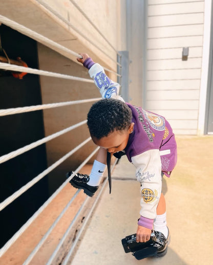 Born Leader Varsity Jacket - Empowerment Purple